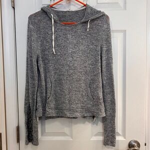 Aeropostale Gray Heathered Knit‎ Hooded Sweatshirt